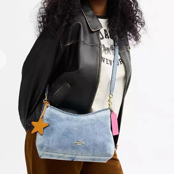 Coach Laurel Loved Denim Purse W/Charms,New! - Picture 8 of 10